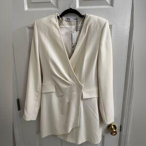 Zara Cream Blazer Dress
